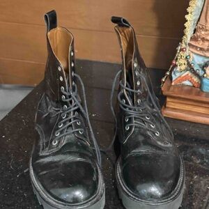 Emporio Armani Black Leather Ankle Boots